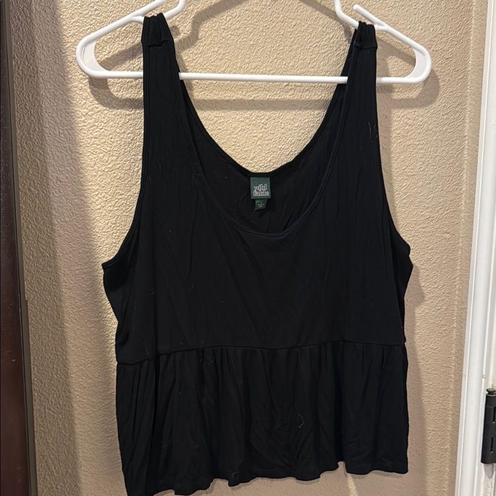 Wild Fable Black Peplum Tank Top